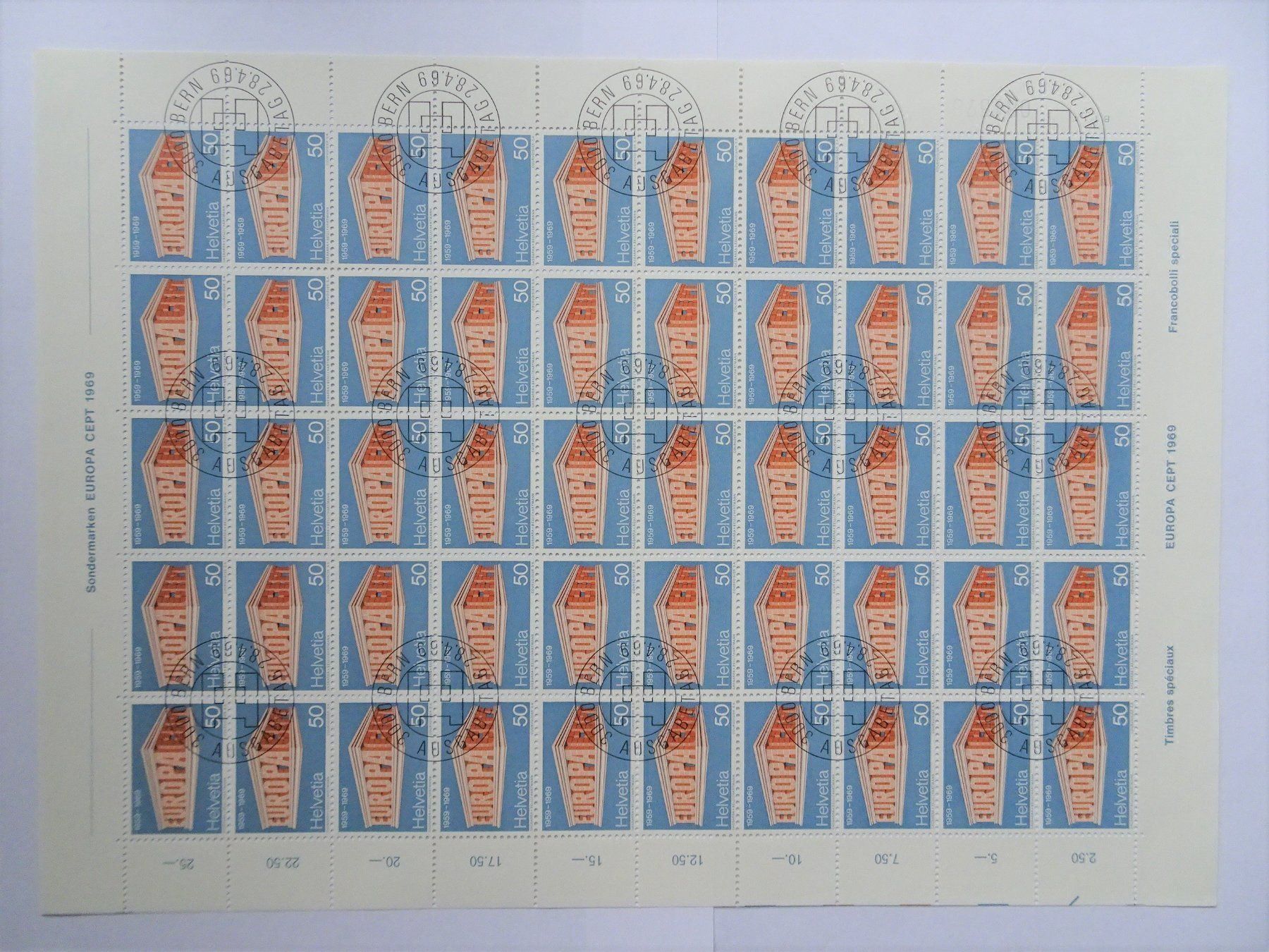 Tous les timbres: 1969 – Neuf (Voir description) à Aadorf par Chnorli-Furz