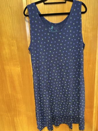Gudrun Sjöden Kleid, Grösse XL, Blau mit Muster, Sommer!