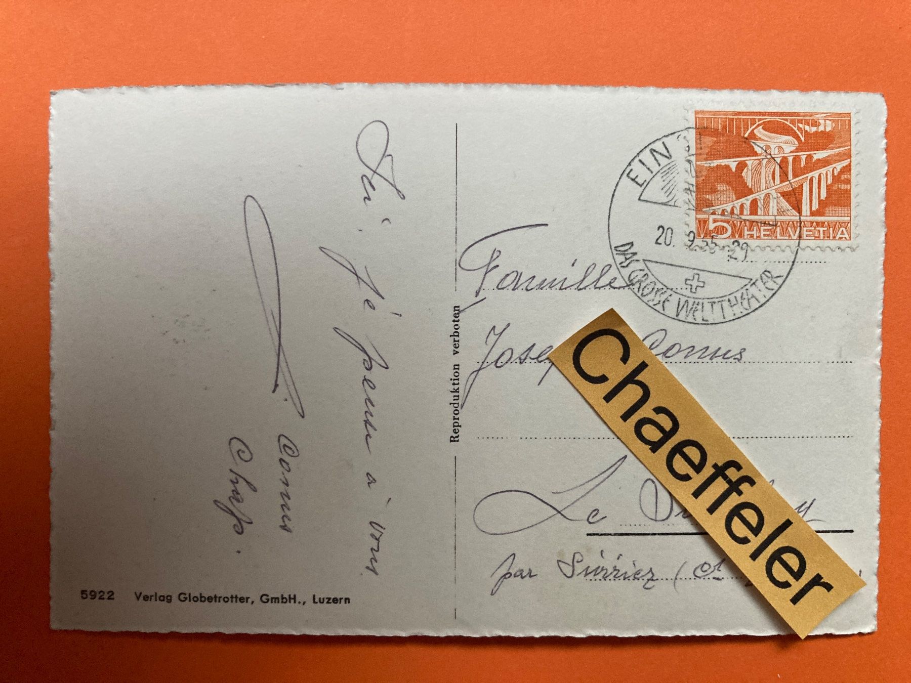 Cartes postales: 1955 Kloster und Wallfahrtskirche Einsiedeln – D'occasion à Zürich par Chaeffeler 1