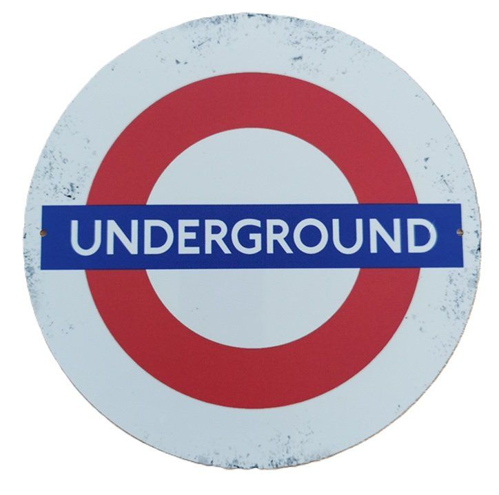 Insegne: UNDERGROUND  - Blechschild  (neu/OVP) – Nuovo e nell'imballaggio originale da Wilen b. Wollerau venduto da morethanmusic
