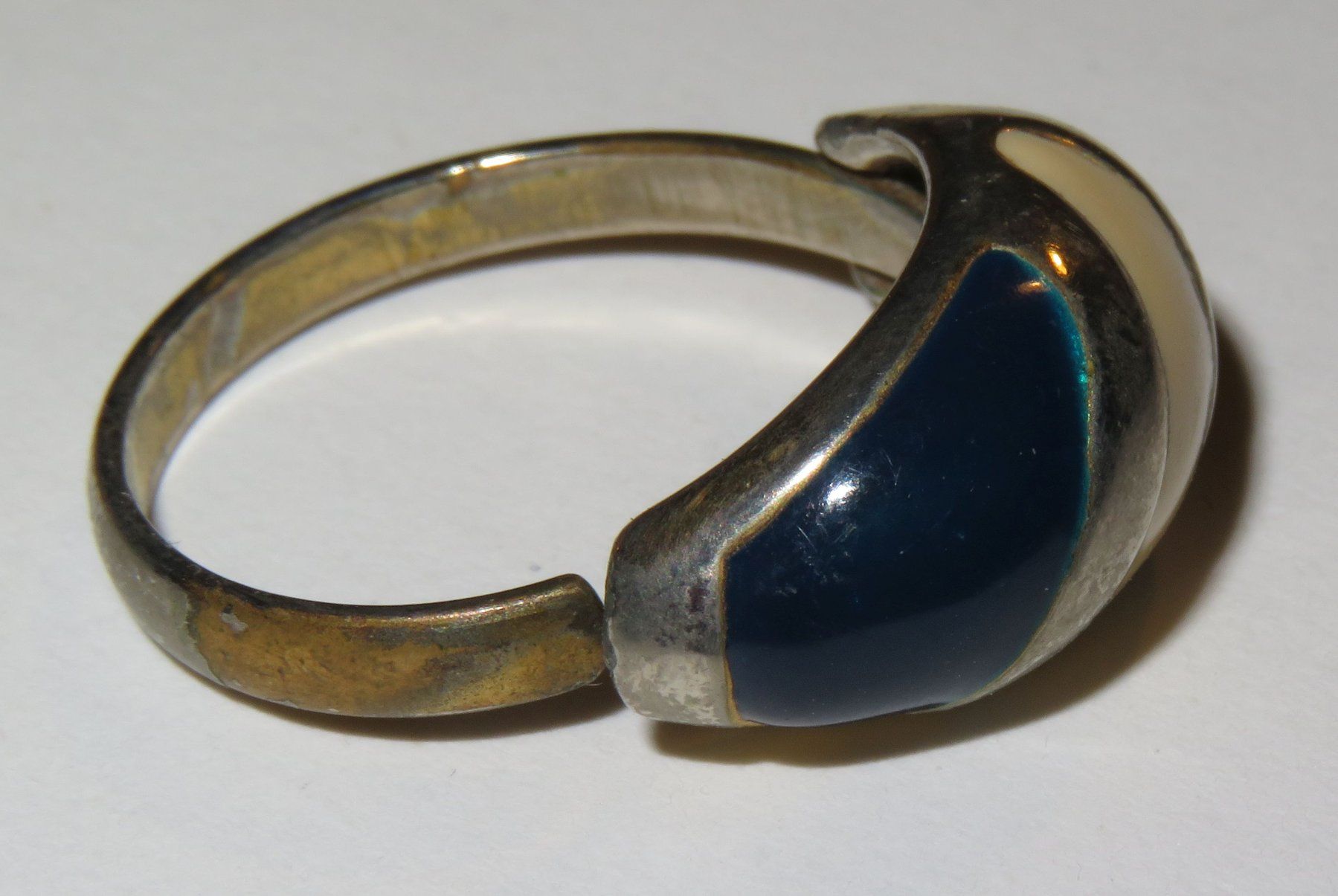 Anelli: Fingerring versilbert, mit Emaille 2-farbig – Usato da Oberriet SG venduto da Manick 6