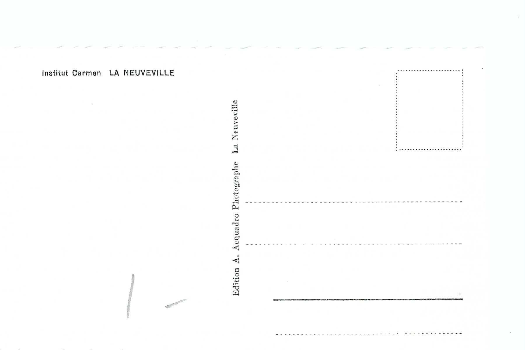 Cartoline postali: La Neuveville BE, Institut Carmen – Usato da Thun venduto da 44wart 1