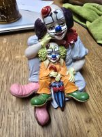 Clown-Figur mit Kind Handbemalt, Vintage! (DR)
