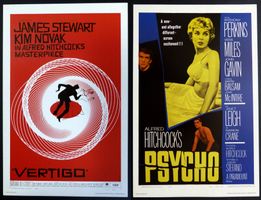 VERTIGO PSYCHO HITCHCOCK UNIVERSAL ORIGINAL MOVIE POSTER '01