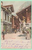 AK Interlaken Dorfpartie Kleinformat fa Lithograpie  1903