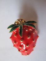 Erdbeer-Brosche, Vintage Stil, neu