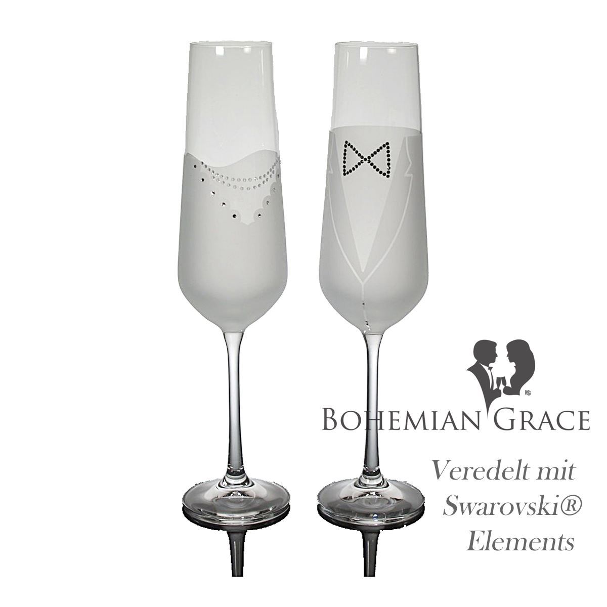 Bicchieri: Sektglas WEDDING 2 Stk, Bohemian Grace – Nuovo e nell'imballaggio originale da Wettingen venduto da kochshop 2