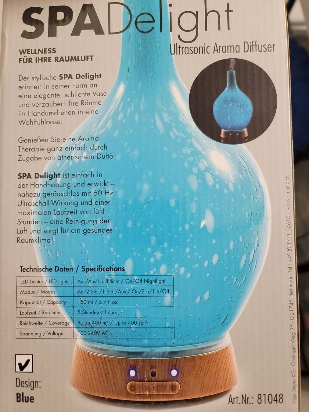 Diffusori di oli essenziali: SPA Delight, Aroma Diffuser, Raumspray, diffuseur, profumi – Usato da Zollikerberg venduto da Nice_Name