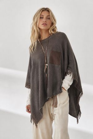 PRINCESS GOES HOLLYWOOD Cashmere/Wolle Poncho NP 329 Fr
