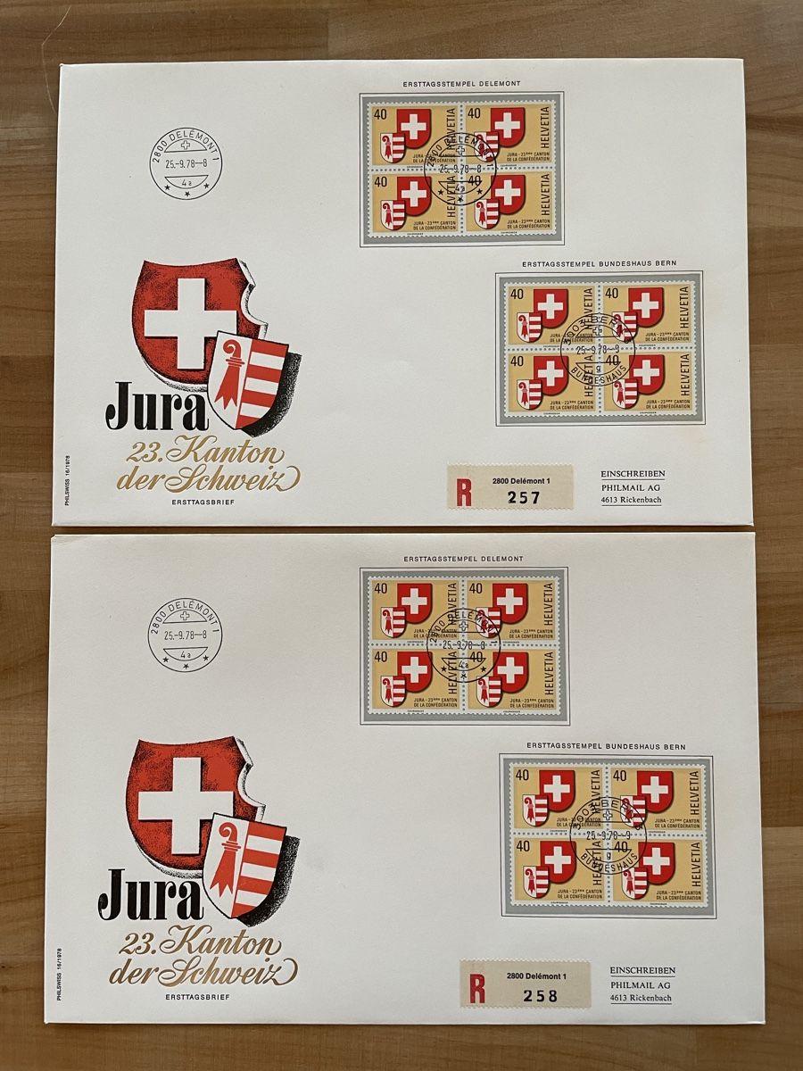 Tous les timbres: Ersttagsbriefe von 23. Kanton Jura – D'occasion à Rümlang par euqinom16