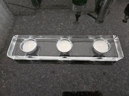Glasi Hergiswil Bastone für 3 Teelichter