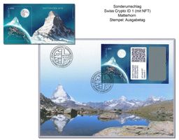 Swiss Crypto stamp ID 1 (mit NFT) FDC Stempel vom Ausgabetag