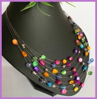 SALE HANDMADE HALSKETTE PERLENKETTE PERLMUTT PERLEN