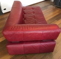 Design Leder Recamiere Rot Möbel Tschannen Top Zustand