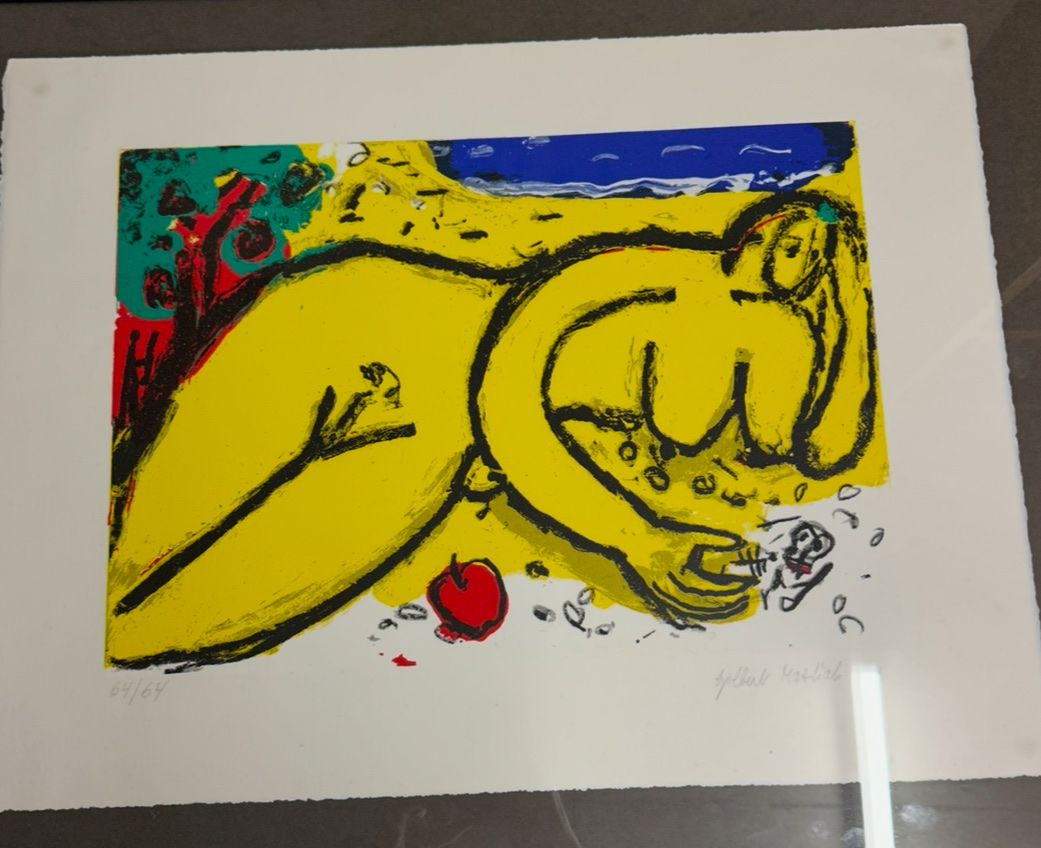Grafica & Litografie: Eve méditant par Gilbert mazliah – Usato da Bellevue venduto da bordeaux075cl