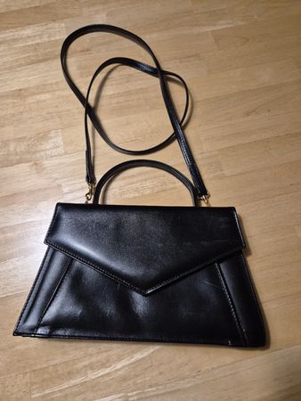 Schwarze vintage Handtasche von Creation Saltko, Leder.