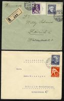 1932-33/J63+64 auf Brief n.Berlin + J66+68 a.R-Brief (15746)