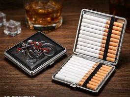 Zigarettenetui sehr elegant / platz fuer 20 Stk mit LEDER