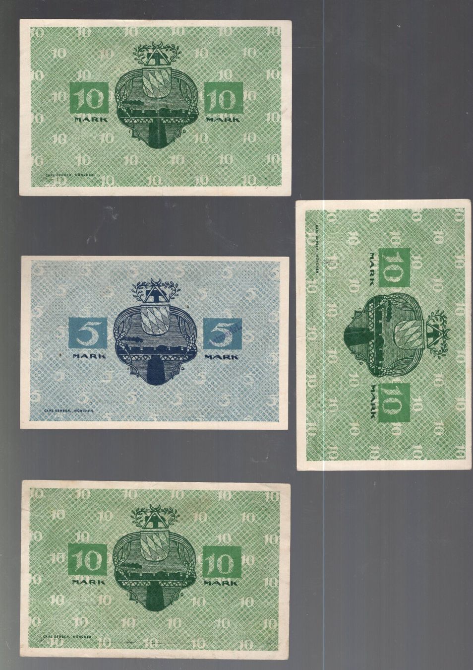 Banknoten: Germany noten 4 stück UNZ – Neu (gemäss Beschreibung) aus Leibstadt von baroc333 1