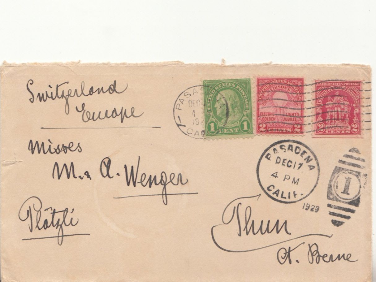 Tutti i francobolli: Californien - Thun 1929 – Usato da Bürglen TG venduto da StampGraf
