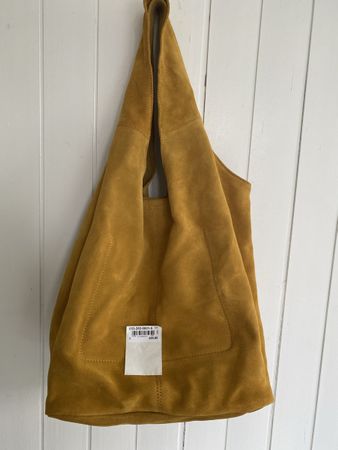 Pasito Tasche Damen Wildleder gelb neu mit Etikett unbenutzt