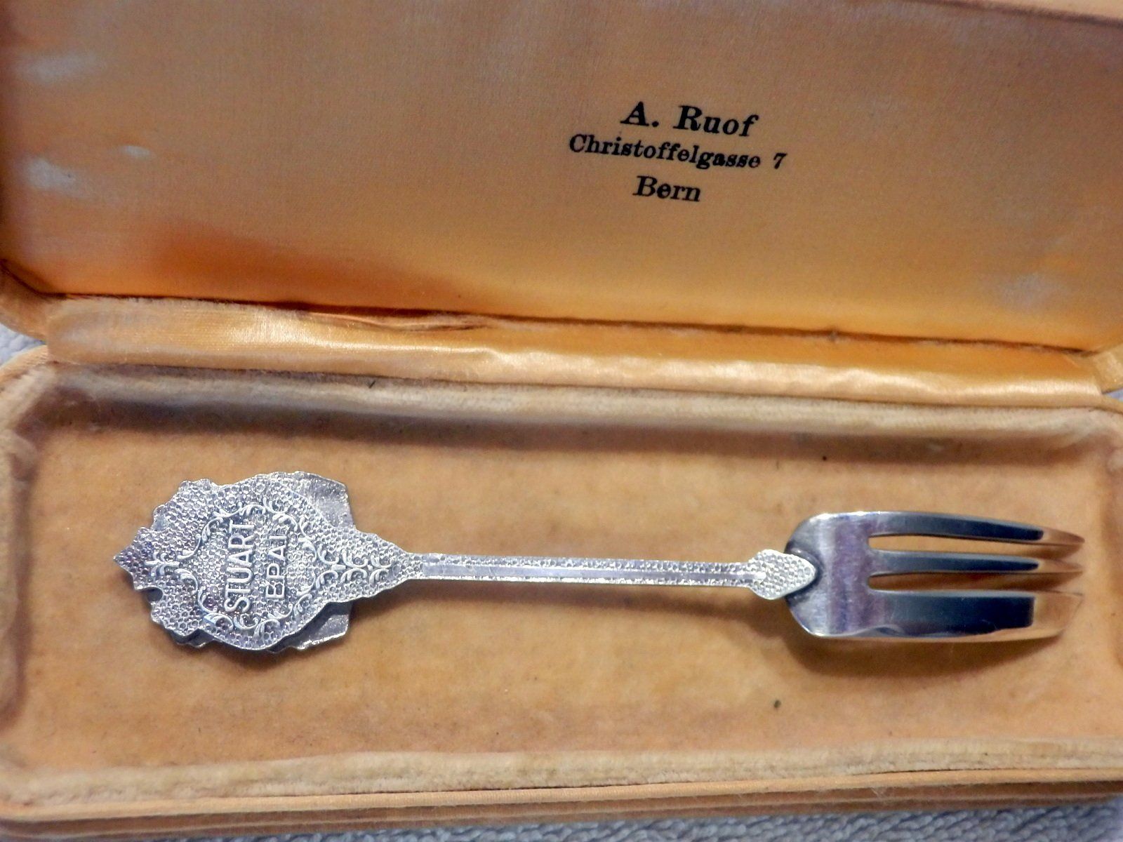 Forchette: Souvenir Dessertgabel, aus Brisbane emailliert / versilbert – Usato da Ueberstorf venduto da dinbau 2