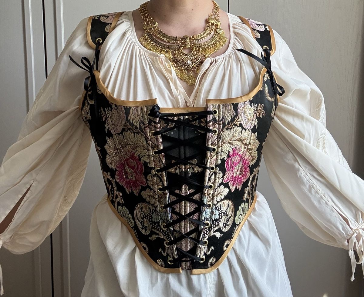 Top: Korsett Barock / Rococo  schwarz mit Gold  – Nuovo e nell'imballaggio originale da Oensingen venduto da Chicotus 1