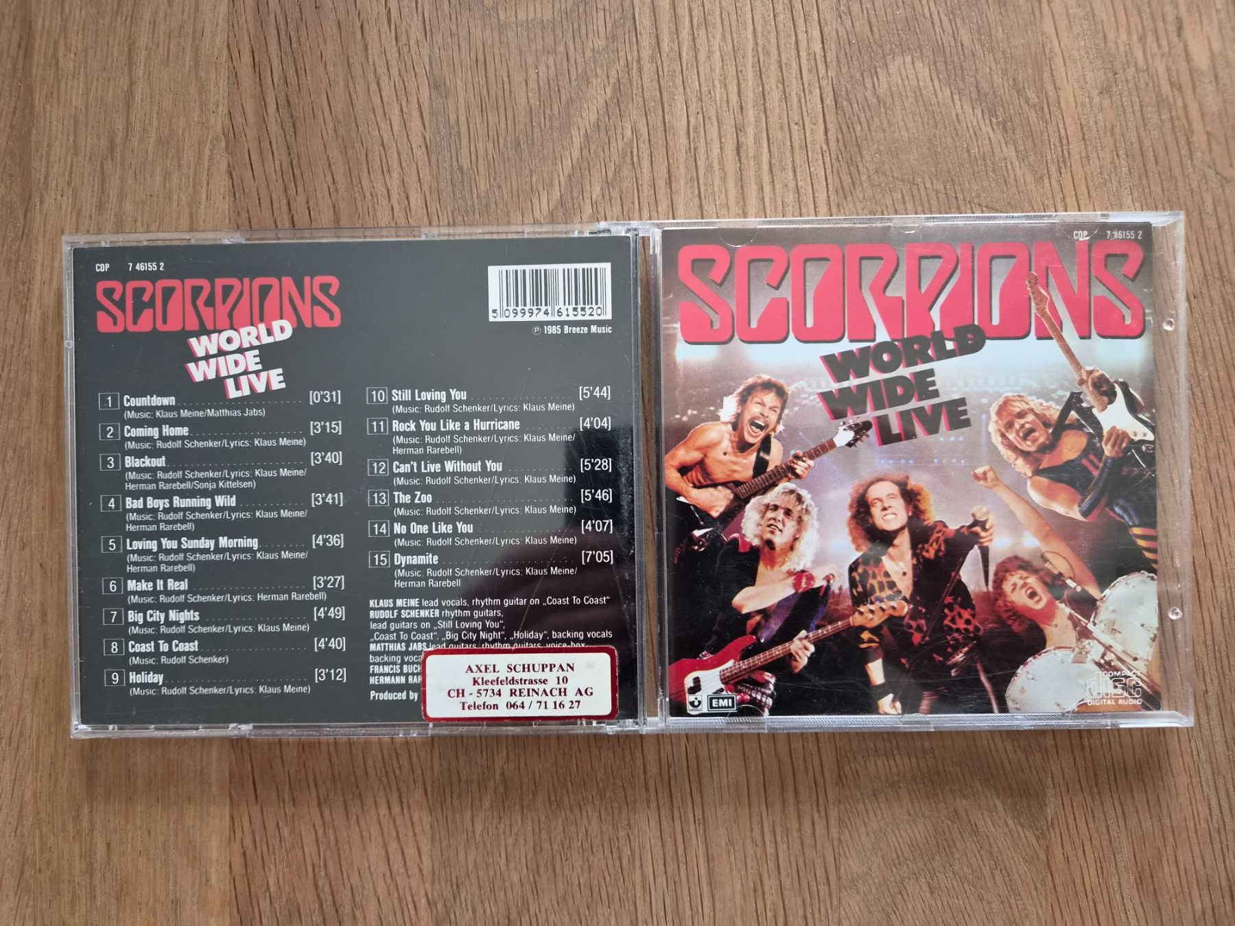 CD: CD Scorpions - World Wide Live, 1985 – Usato da Nebikon venduto da Harley-Davidson01