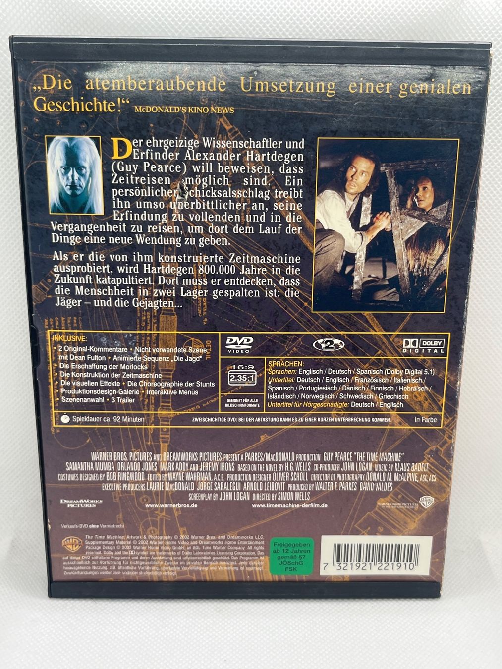 Tutti i DVDs: The Time Machine DVD – Usato da Hinterkappelen venduto da Kim1992 1