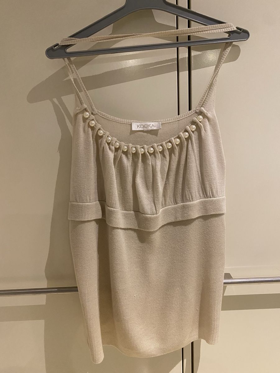 Kookai Tops: Kookai Trägertop mit Perlen Beige Gr. 38 – D'occasion à Rorschach par Lauraq12