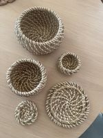 Geflochtene Körbe Set mit Deckel natur guter Zustand