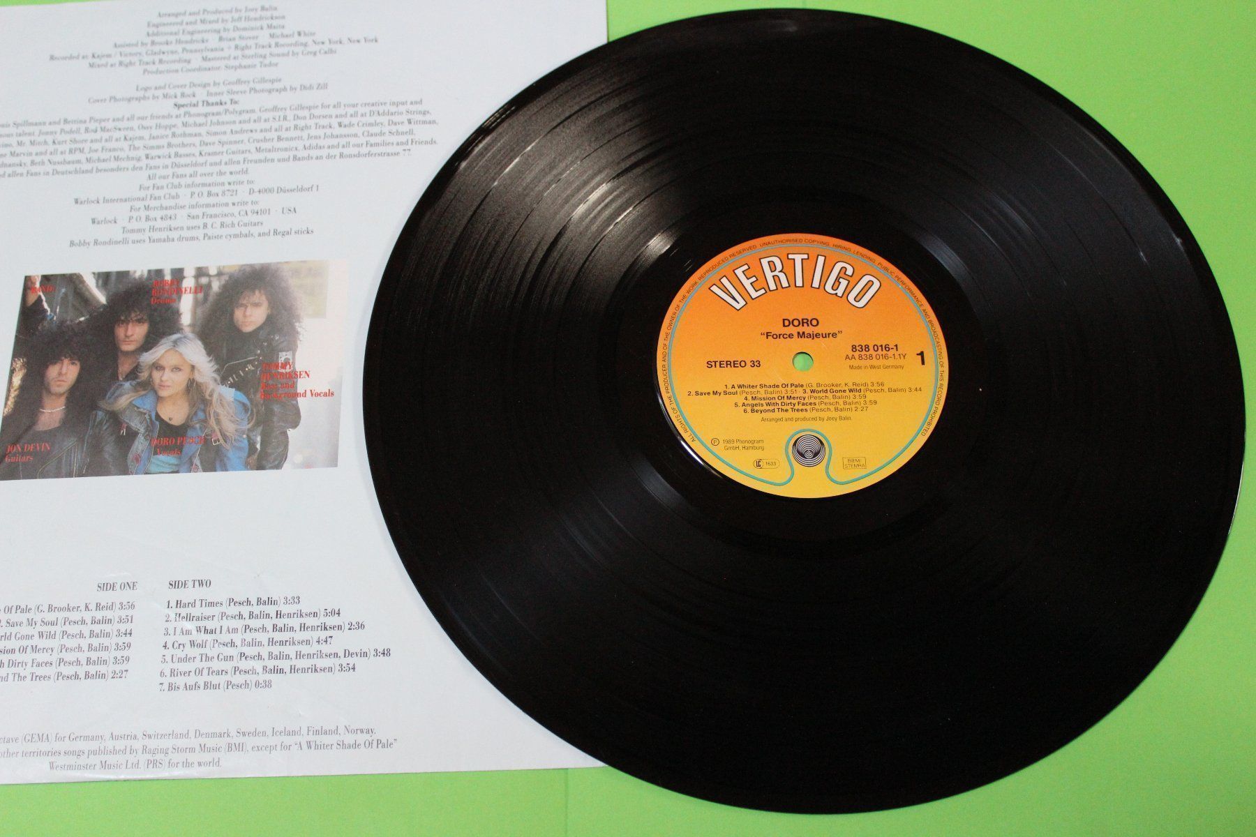 Schallplatten: DORO (WARLOCK) - FORCE MAJEURE LP Vinyl 1989 – Gebraucht aus Tübach von JamesStone 2