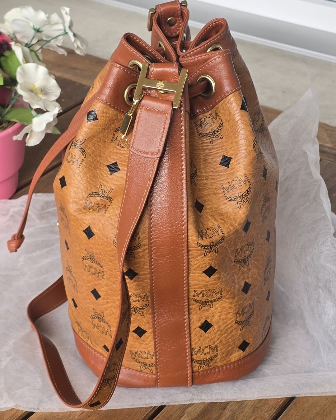 Mcm Borse da donna: MCM Beuteltasche Medium Cognac Canvas – Nuovo (secondo la descrizione) da Niederteufen venduto da Mira_72 3