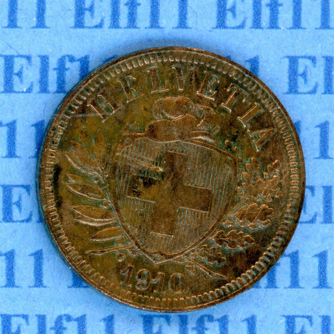 Tutti le monete: CHF___0.02 1910 -vz 2 Rappen – Usato da Widnau venduto da Elf11