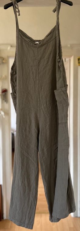 Jumpsuit chemisier gris en lin (S) main image 1