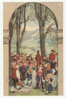 Bundesfeierkarte 1918 Glarus Stadt Szene, Soldatenmotiv