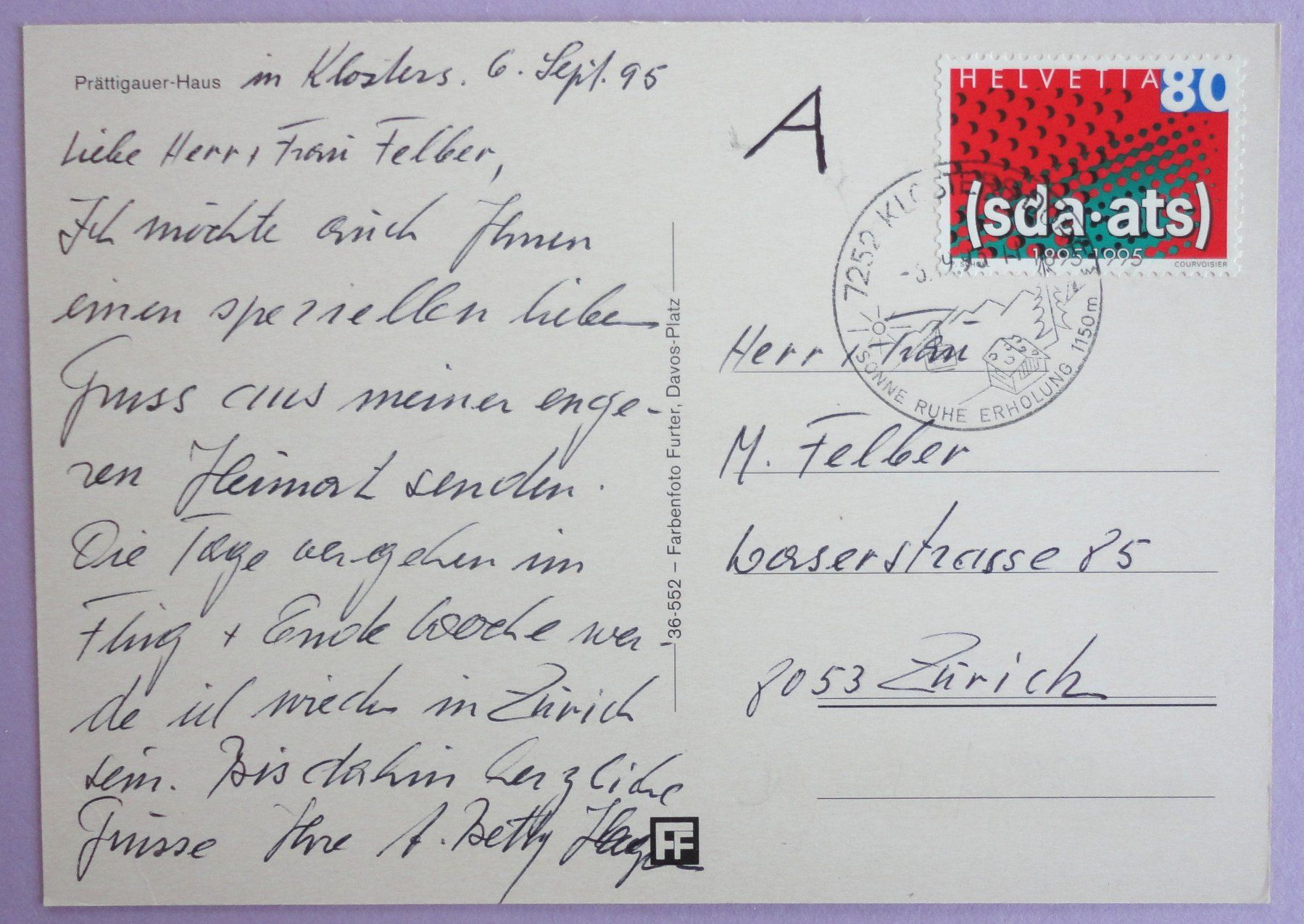 Cartes postales: Prättigauer-Haus – D'occasion à Fétigny par Billy2miny 1