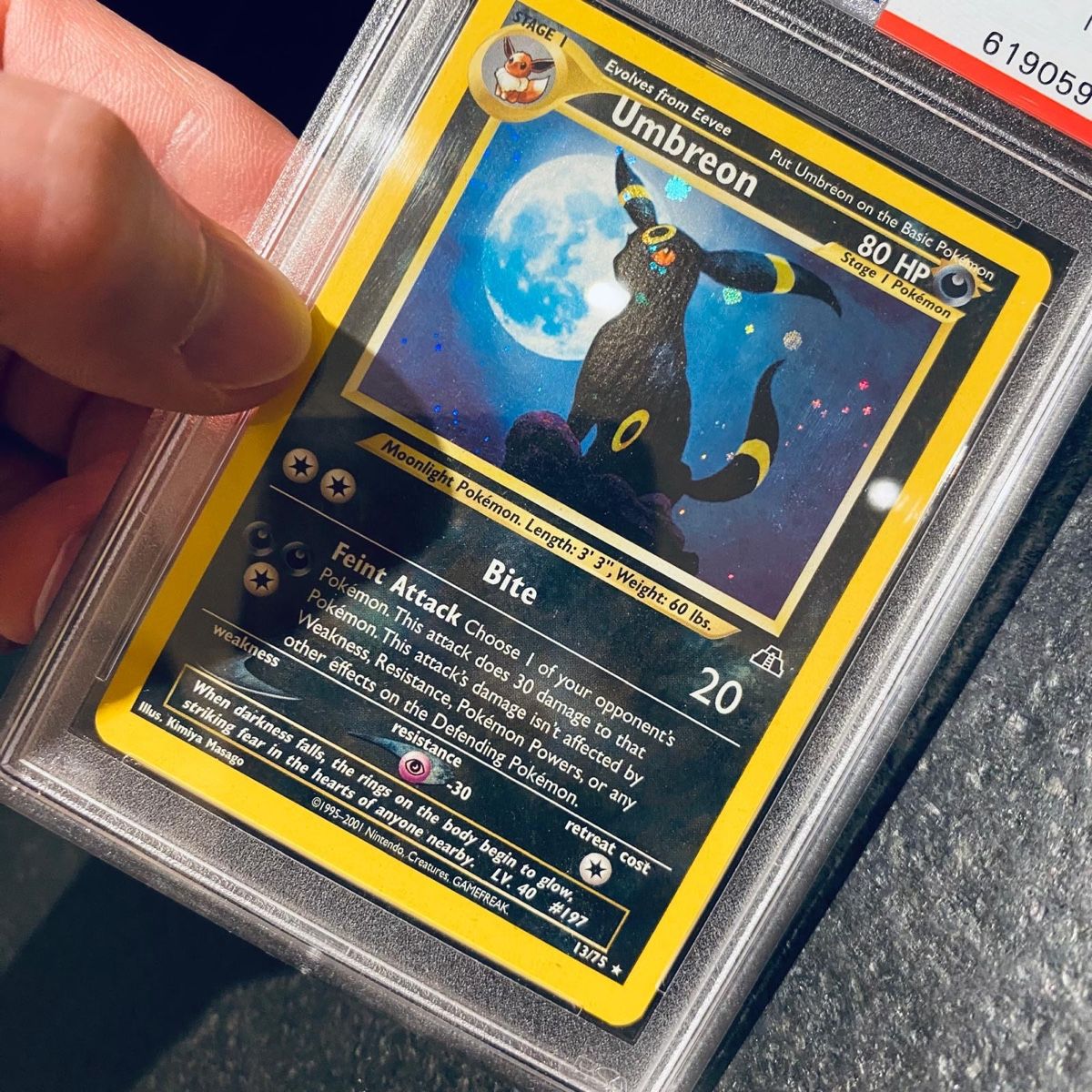 Pokémon Carte collezionabili: Pokemon Umbreon Holo Neo Discovery PSA 9 2001 – Usato da Kreuzlingen venduto da MG8888 1