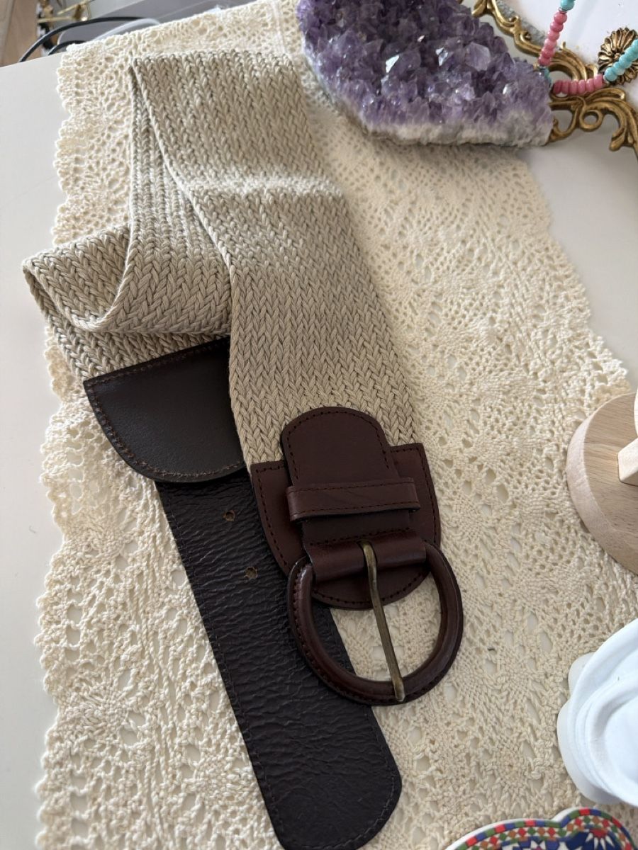 Cinture: Boho Chic Brown Leather and Braided Belt - Size Medium – Usato da Bouveret venduto da dou_g8q7 5
