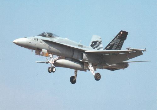 Cartoline postali: Ansichtskarte Swiss AF F-18C Hornet – Nuovo (secondo la descrizione) da Basel venduto da Dogana