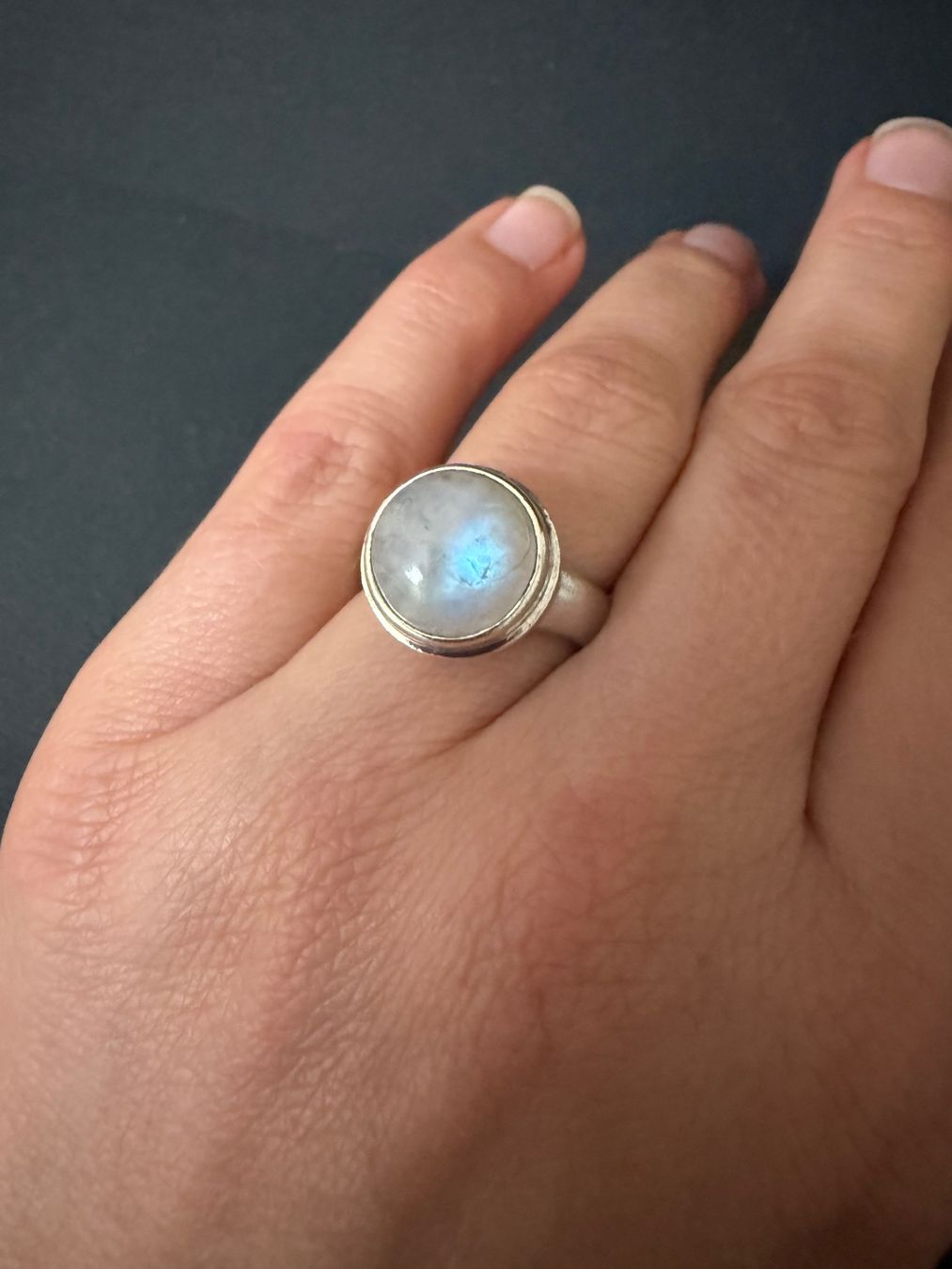 Ringe: Silber Ring mit Mondstein 925 – Gebraucht aus Spiegel b. Bern von Rogger72