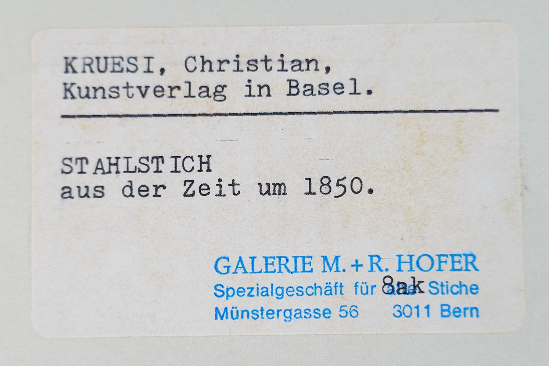 Incisioni: Stahlstich Grindelwald – Usato da Urtenen-Schönbühl venduto da Restwert_Schoenbuehl 3