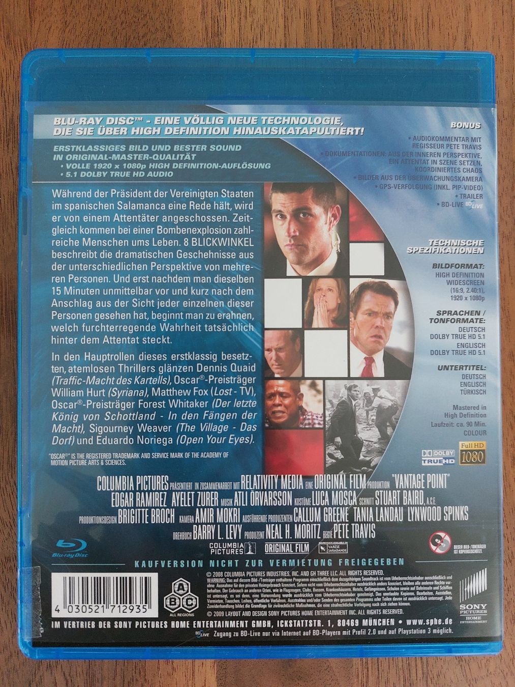 Alle DVDs: Blu Ray - 8 Blickwinkel – Gebraucht aus Rheinfelden von FilmAuktion 1