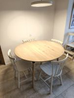 Massiver Eichentisch, Rundtisch, Esstisch, 120cm Massivholz