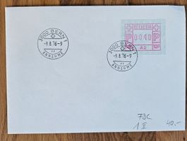 FDC ATM Typ 1 II  (Kat 40.--) ab 5.--
