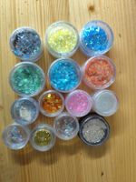 Glitzer Set für Nail Art, Basteln, Deko - 14 Döschen!