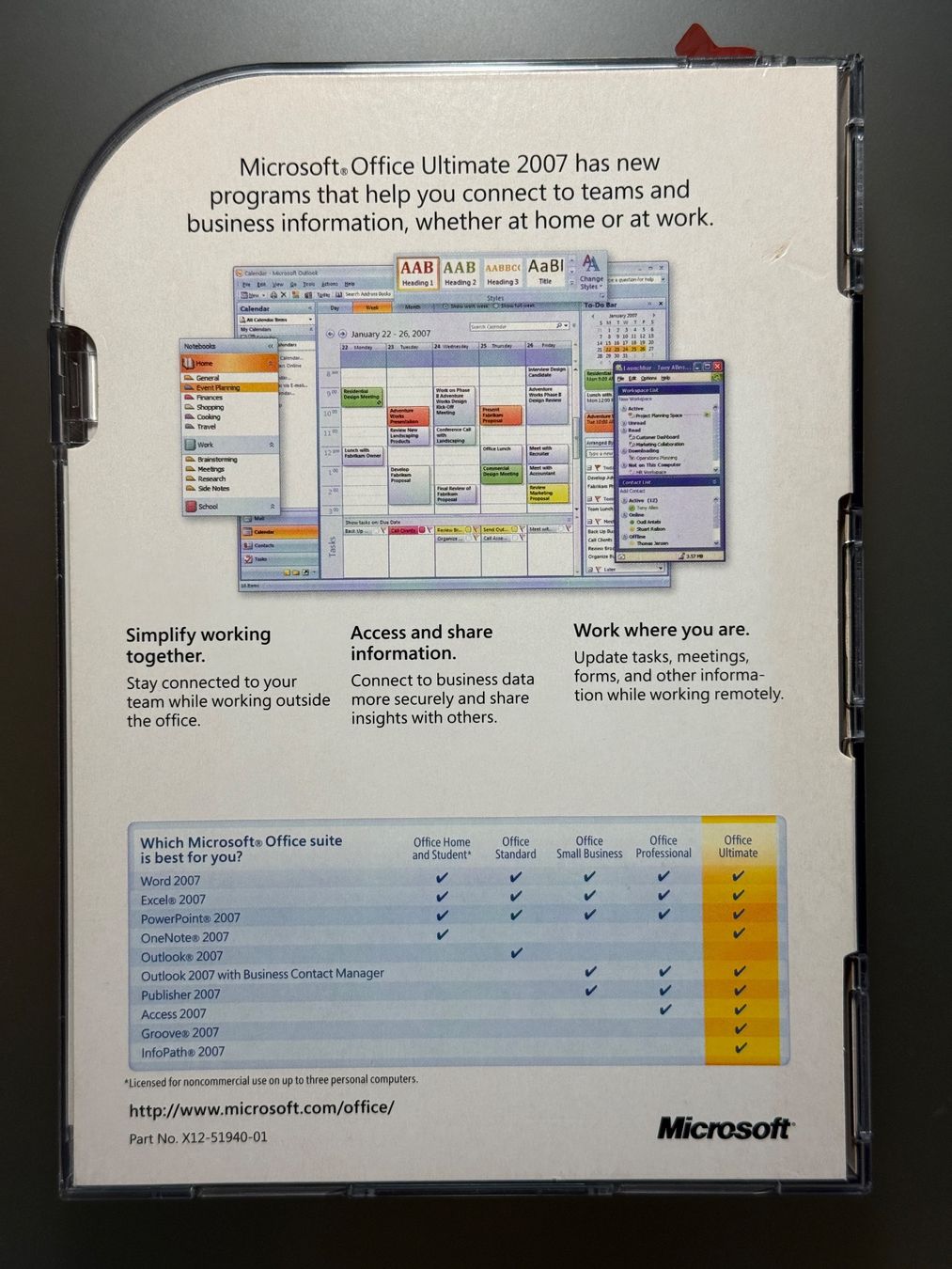 Microsoft Software: Microsoft Office Ultimate 2007 - boxed mit Product Key – Nuovo (secondo la descrizione) da Berg SG venduto da elcapitan02 1