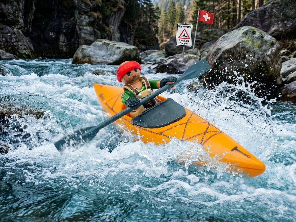Playmobil Giocattoli: Playmobil, Kajak   (C) – Usato da Gunzwil venduto da Zappelhans