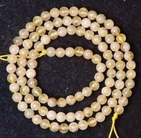 1 Strang echte rare gelbe Mali Granat Perlen 4 mm