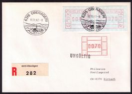 ATM SPECIMEN 16_PROBEDRUCK leer-braunrot mit Rahmen_Brief !